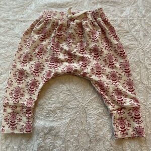 VGUC Kate Quinn Dark Berry Floral Print Panda Pants Leggings 6-12M